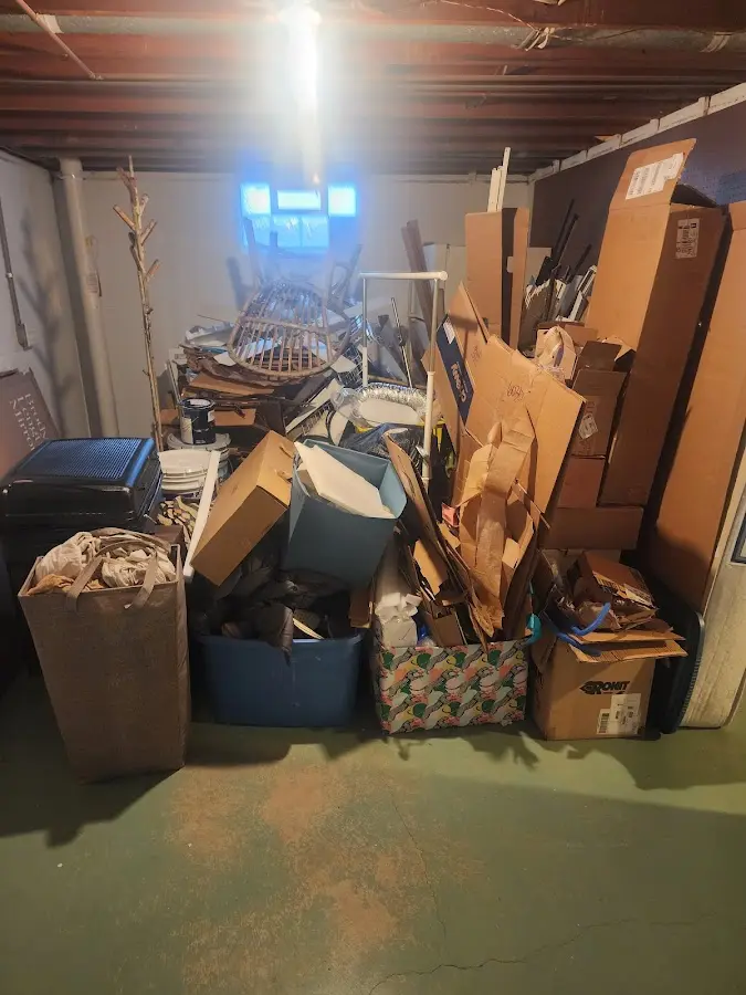 Roll-off dumpster container at job site for Concrete Dumpster Rental in Saline